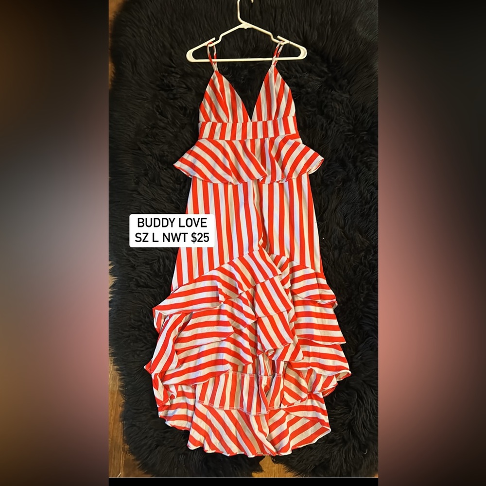 Buddy love striped maxi dress